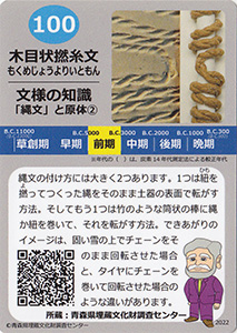 木目状撚糸文　あおもり縄文カード１００