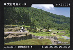 結東の石垣田(春) 新潟県津南町