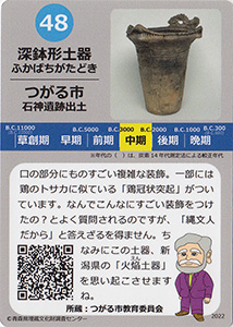 深鉢形土器　あおもり縄文カード４８