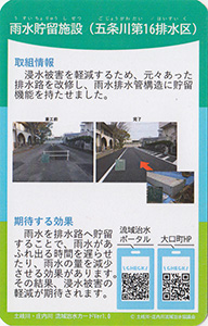 雨水貯留施設（五条川第16排水区）　流域治水カード
