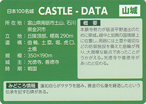 砂子坂道場 とやま城郭カード No.93