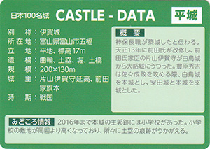 大峪城 とやま城郭カード No.60