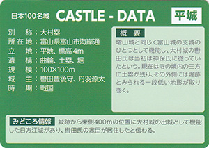 大村城 とやま城郭カード No.66