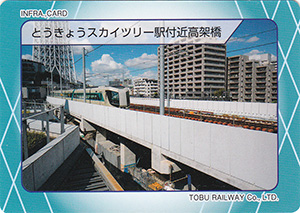 とうきょうスカイツリー駅付近高架化工事　乗車券付きインフラカード