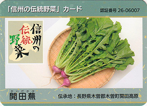 開田蕪　信州の伝統野菜カード