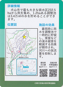 五ヶ村雨水調整池　流域治水カード
