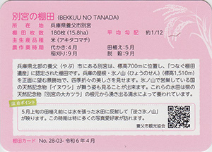 別宮の棚田（つなぐ棚田遺産）