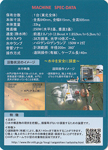 水中探査装置（遠隔操作式）　Ver.02