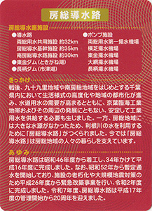 房総導水路　管理開始２０周年記念カード