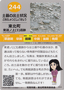 土器の出土状況　あおもり縄文カード２４４