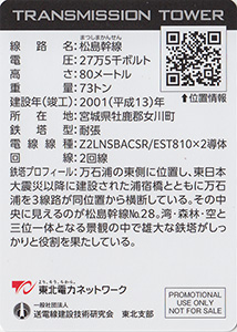 鉄塔カード（宮城版）　東北電力ネットワーク