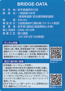 川目橋 宮古盛岡横断道路カード