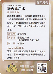野火止用水　埼玉ミュージアムカード