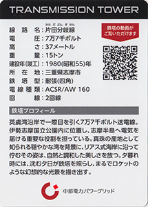 鉄塔カード 三重県版 中部電力パワーグリッド