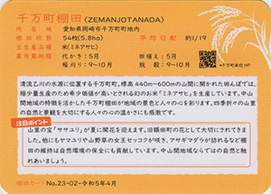 千万町棚田（つなぐ棚田遺産）