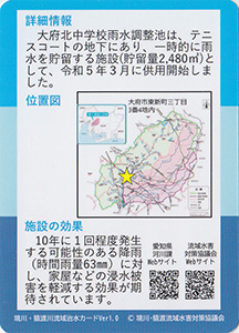 大府北中学校雨水調整池　流域治水カード