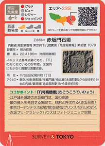 几号高低標　赤坂御門　基準点カード