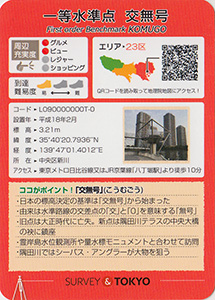 一等水準点　交無号　基準点カード