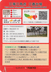 三等三角点　三番台場　基準点カード