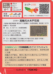 几号高低標　高輪大木戸　基準点カード