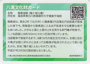 棚倉城跡（亀ケ城公園）　八溝文化財カード