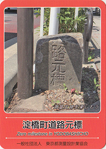 淀橋町道路元標　基準点カード