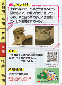 人面把手付土器　埼玉縄文カード０２１
